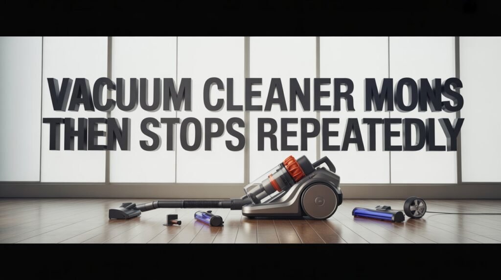 Vacuum cleaner motor runs then stops repeatedly troubleshooting guide showing filters and brush roll cleaning at vacuumandmop.com