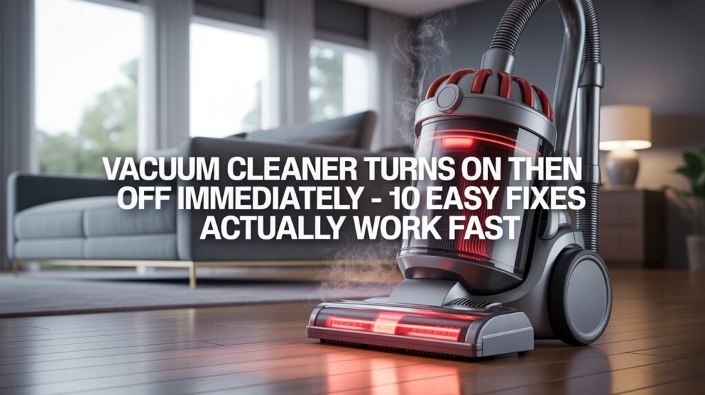 Vacuum Cleaner Turns On Then Off Immediately – 10 Easy Fixes That Actually Work Fast
