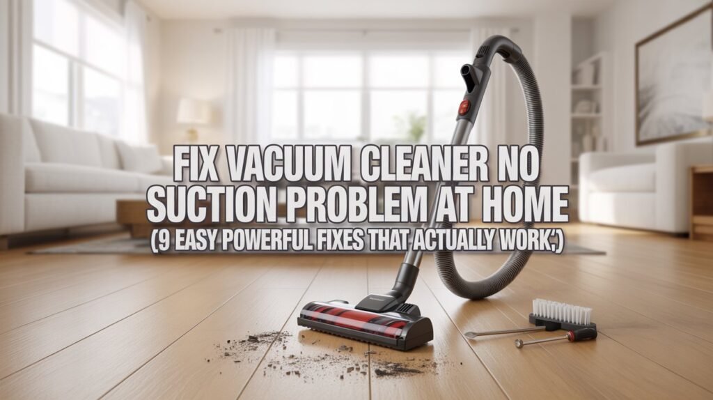 Fix Vacuum Cleaner No Suction Problem at Home (9 Easy Powerful Fixes That Actually Work)