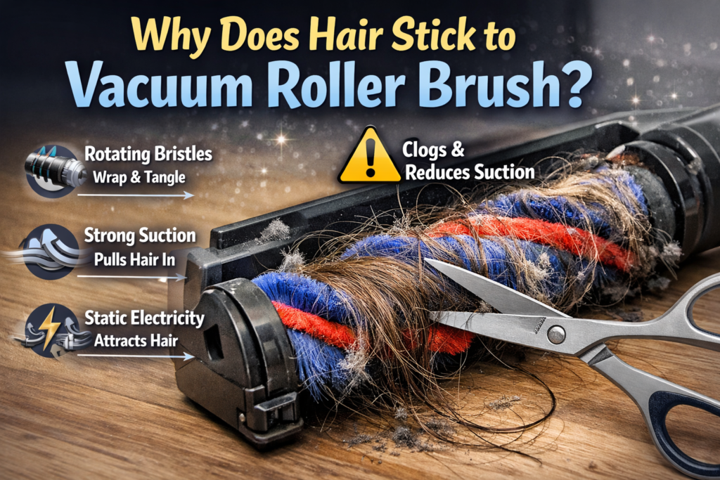 Why Does Hair Stick to Vacuum Roller Brush?