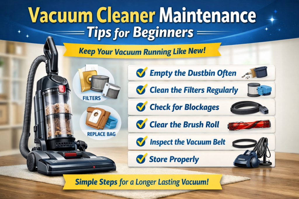 Vacuum Cleaner Maintenance Tips for Beginners