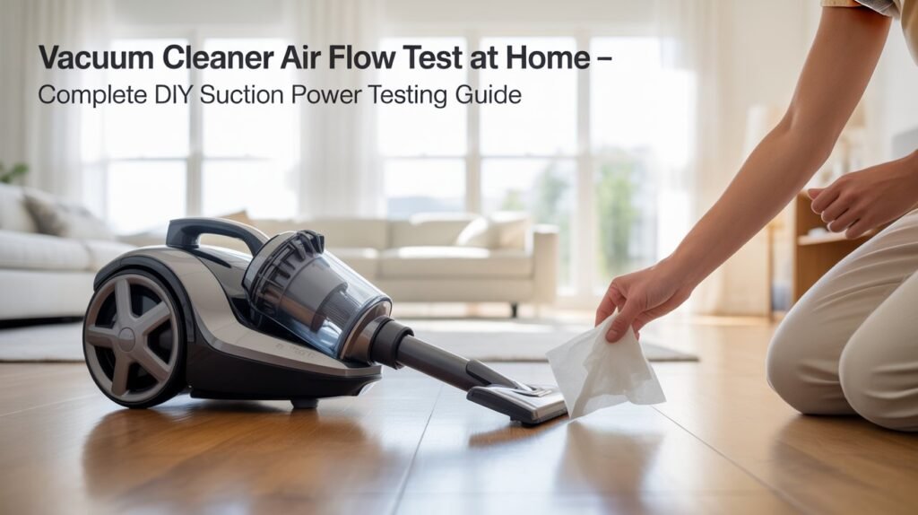 vacuum cleaner air flow test at home