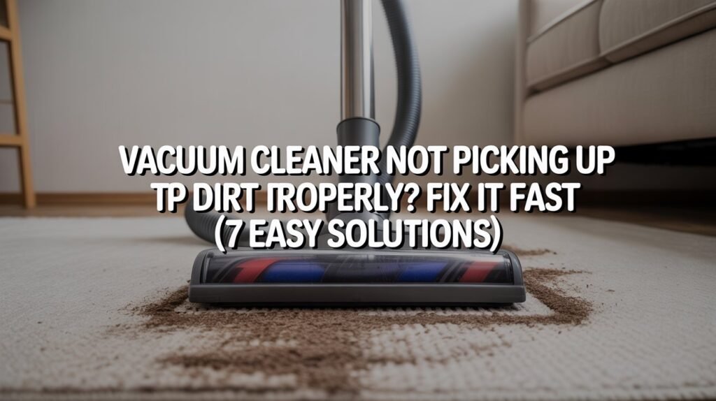 Vacuum Cleaner Not Picking Up Dirt Properly? Fix It Fast (7 Easy Solutions)