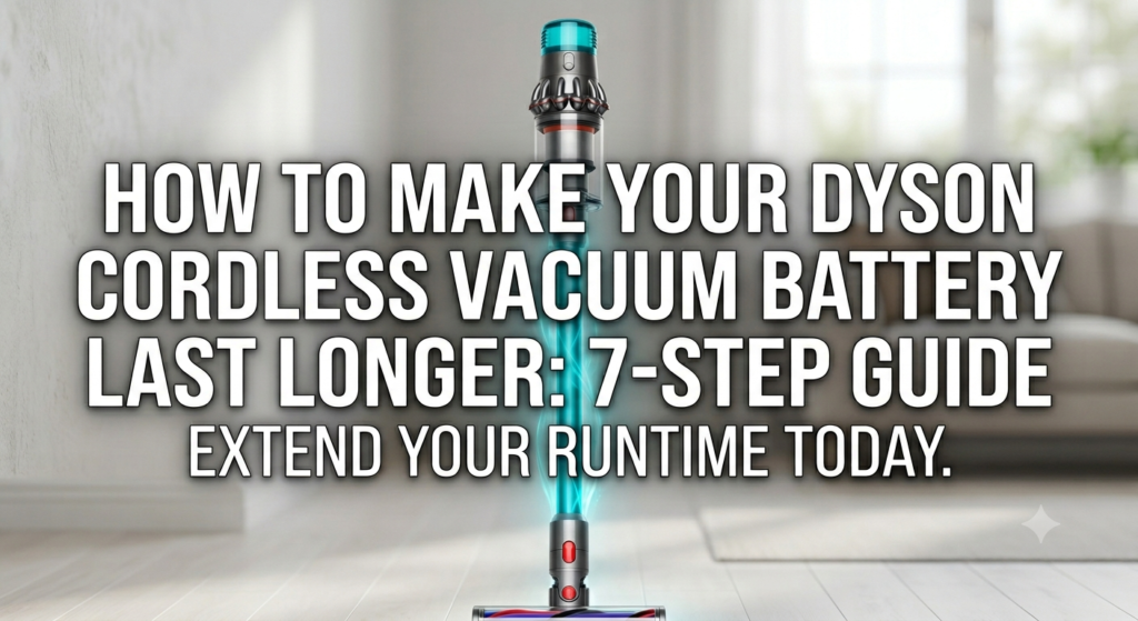 How to Make Your Dyson Cordless Vacuum Battery Last Longer The Ultimate 7-Step Recovery Guide